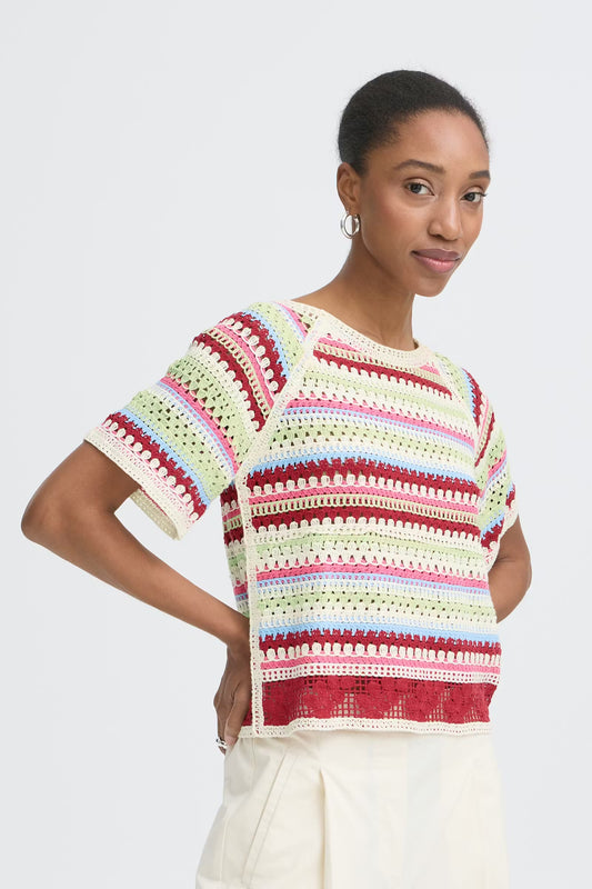 Striped Crochet Top