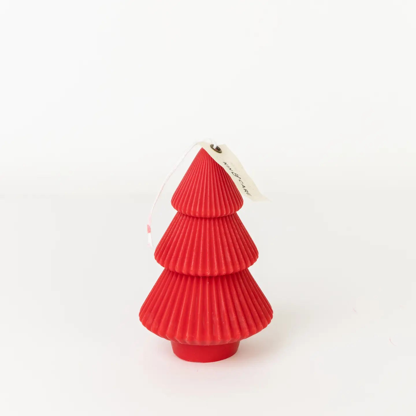 Ribbed Xmas Tree Candle - Several Colors