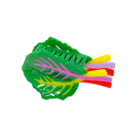 Midi Rainbow Chard Hair Claw Clip
