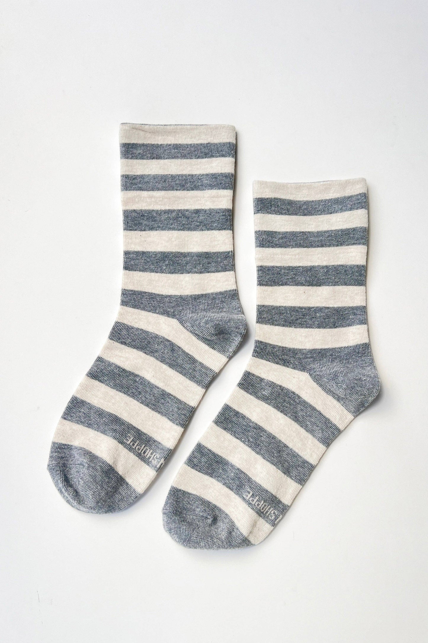 Wide Wally Socks - Grey Stripe