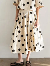 Load image into Gallery viewer, Polka Dot Pleated Midi Skirt
