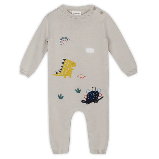 Dinosaur Knit Baby Sweater Jumpsuit