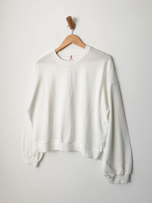 Cali Jersey Sweatshirt - White