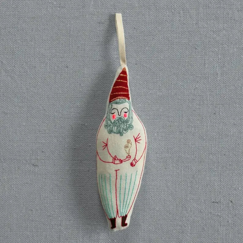 Garden Gnome, Cotton & Lavender Filled Embroidered Ornament