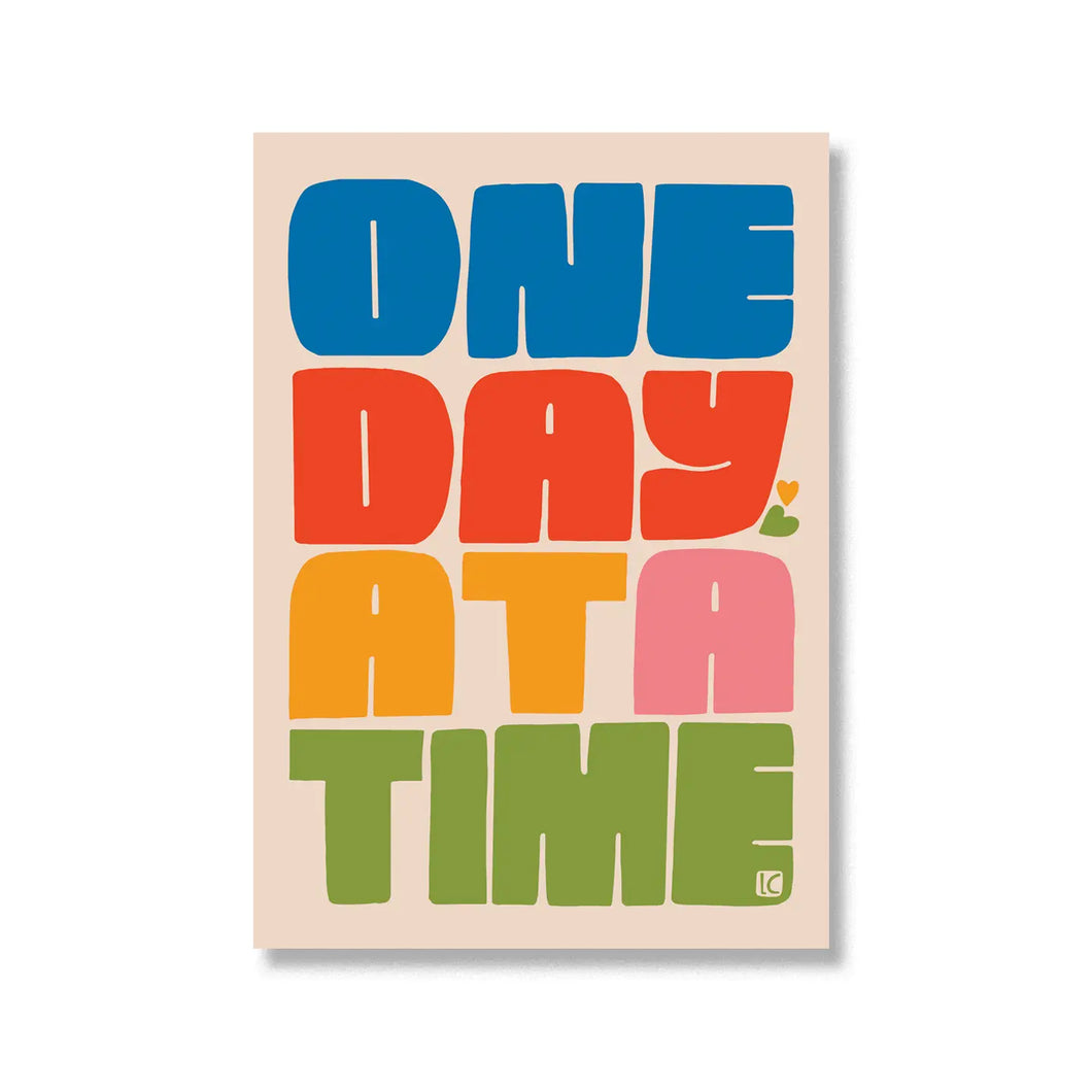 One Day At A Time Large Sticker