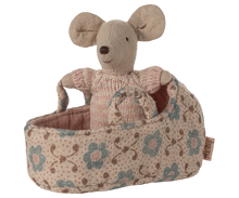 Load image into Gallery viewer, Baby Mouse in Carry Cot - Rose
