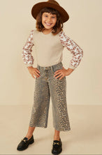 Load image into Gallery viewer, Washed Leopard Print Relaxed Fit Denim Jeans
