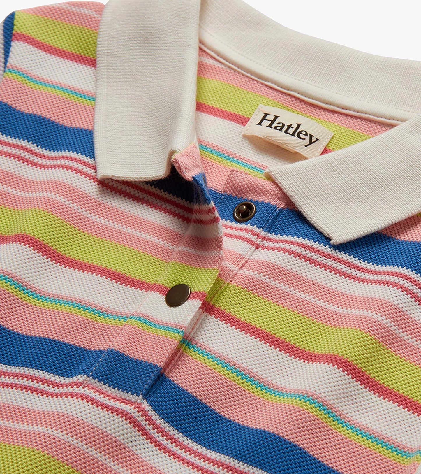 Girls Vintage Camp Stripe Pique Polo Dress