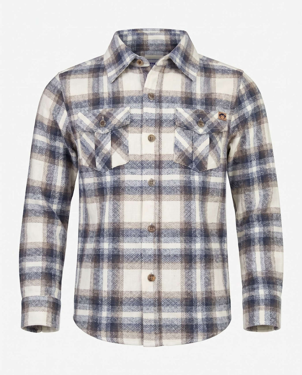 Off White Plaid Flannel Shirt