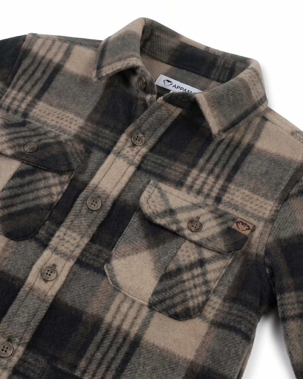 Brown Plaid Snow Fleece Shirt