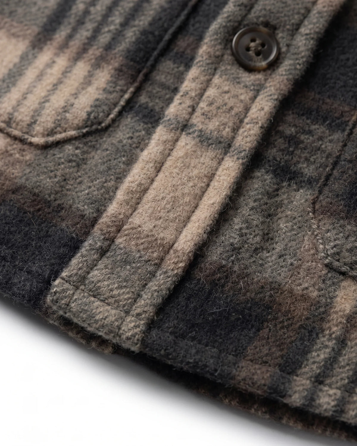 Brown Plaid Snow Fleece Shirt