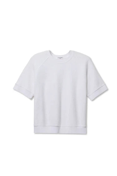 Kennedy S/S Reverse Fleece Sweatshirt White