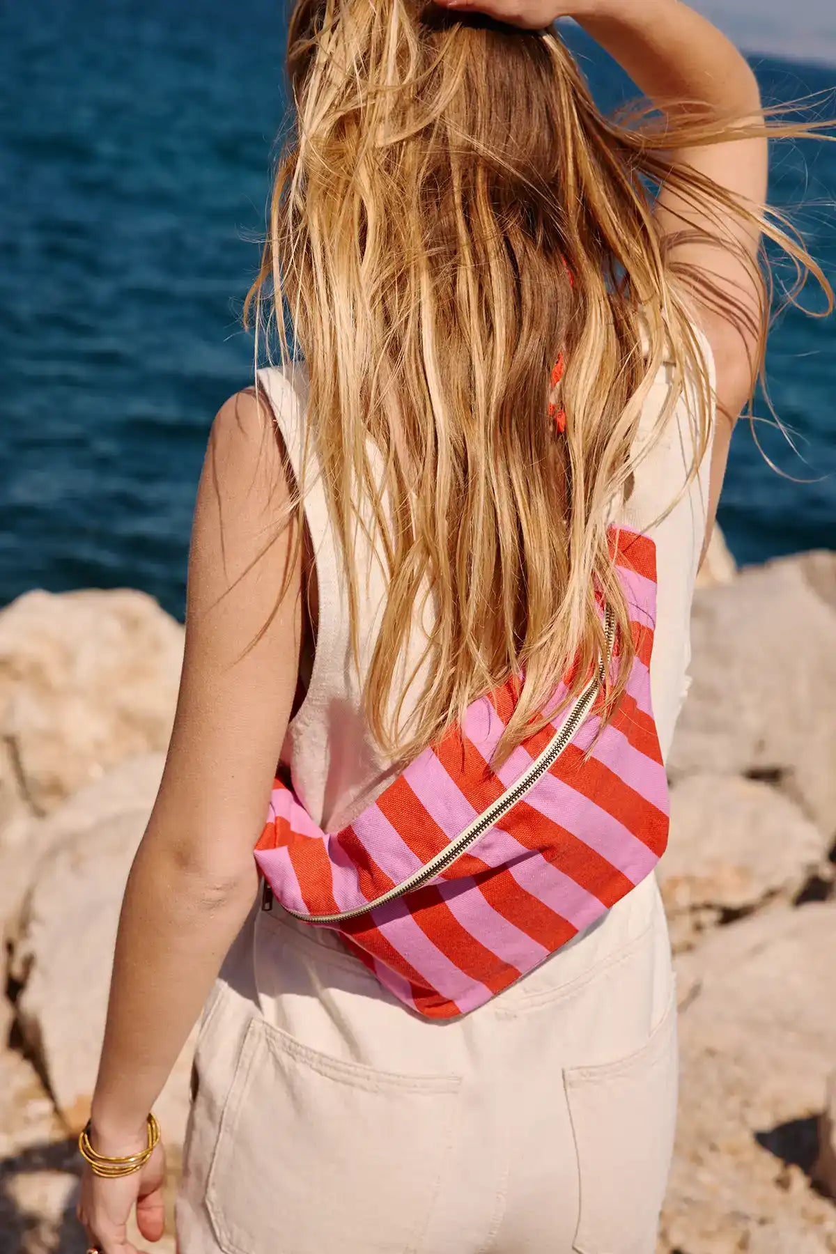 Women's Bum Bas Stripes  Tomato / Candy Pink