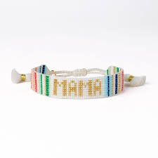 Gabby Adjustable Mama Beaded Bracelet Rainbow