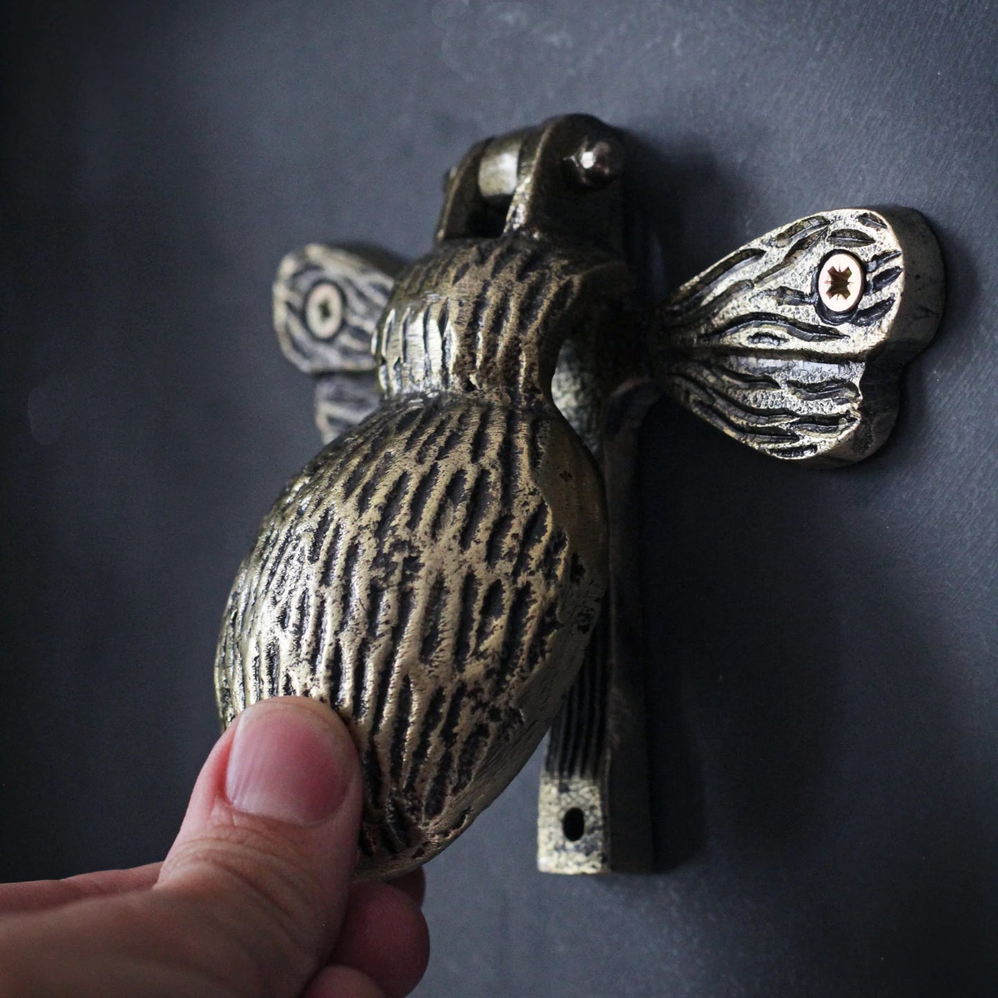 Antique Gold Bumble Bee Door Knocker