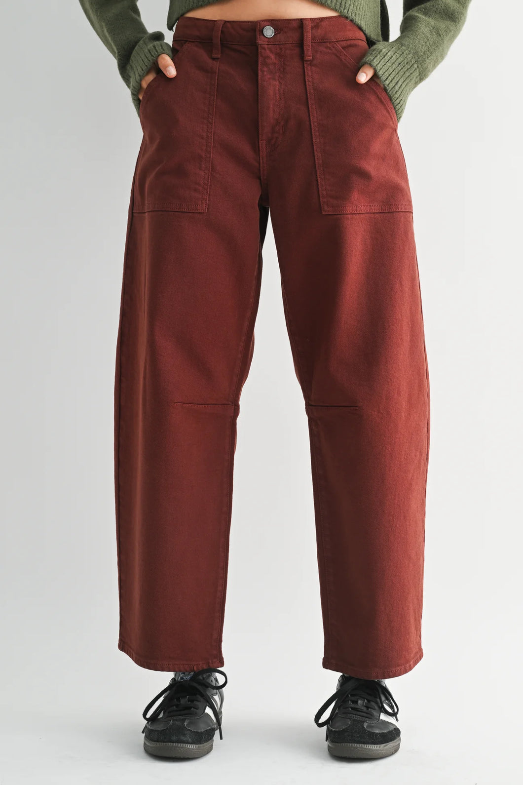 The Utility Seamed Barrel Jean - Cinnamon