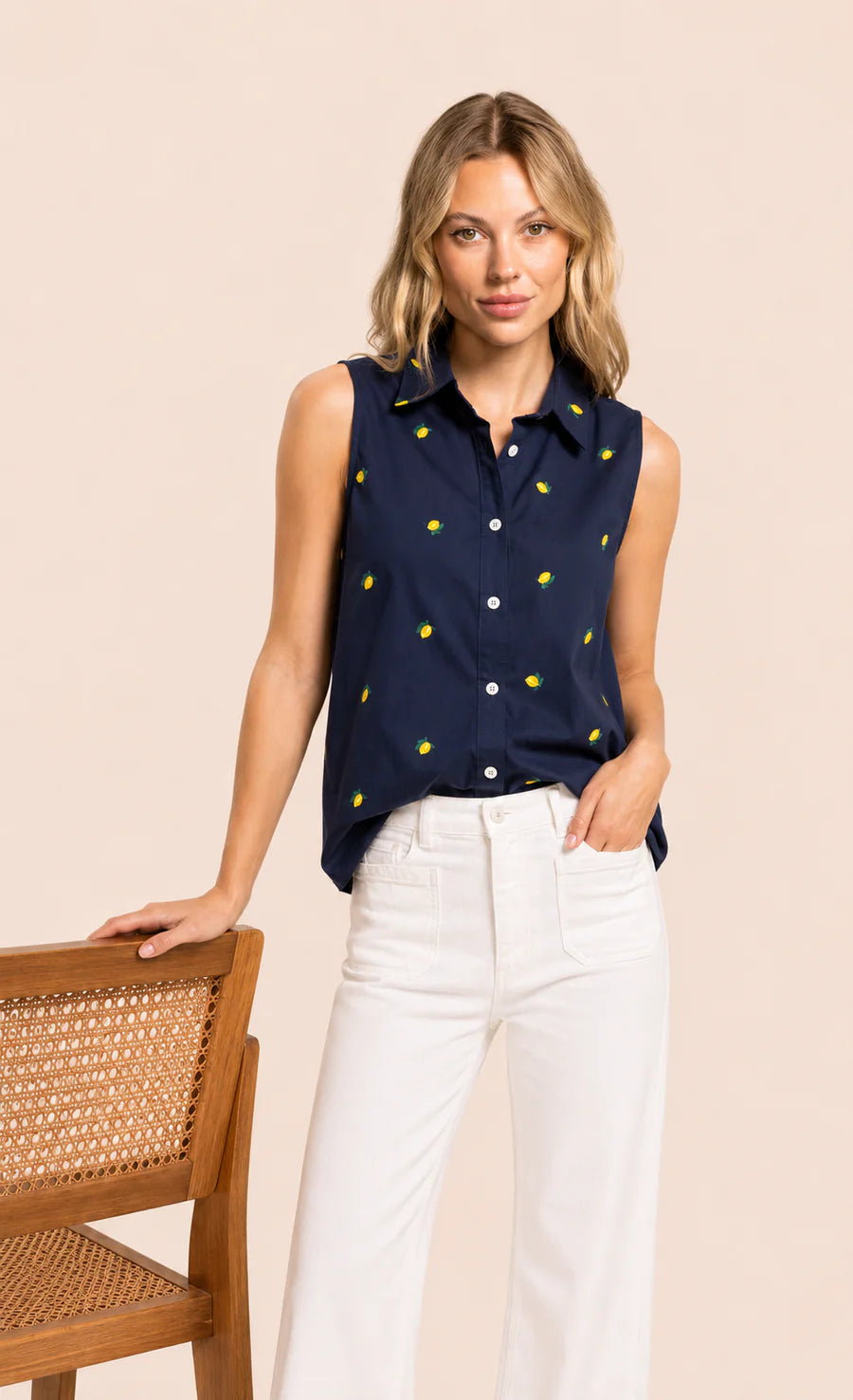 Becky Top - Navy