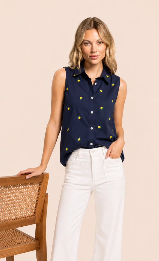 Becky Top - Navy