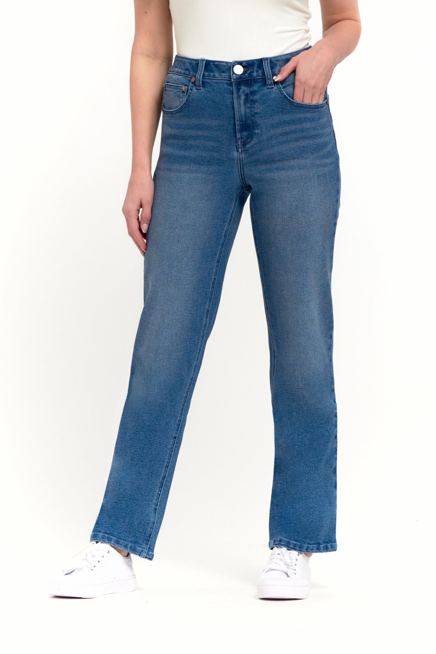 High Rise Straight Leg Denim - Benny