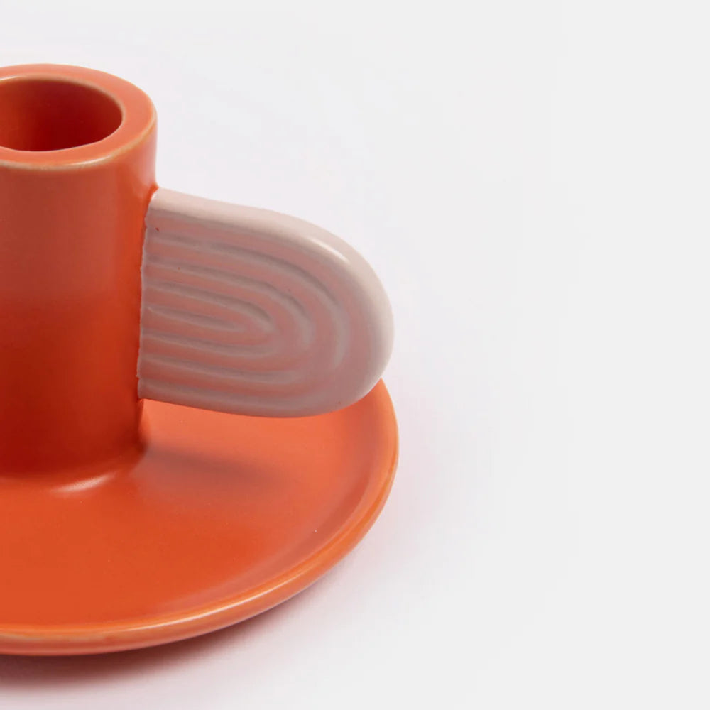 Orange/Pink Candle Holder