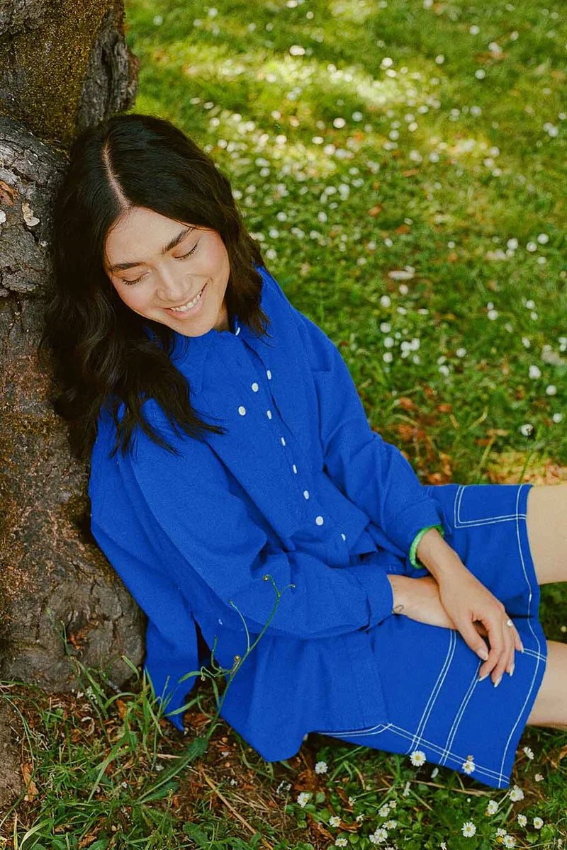 Collared Shirt - Colbalt Blue