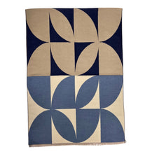 Load image into Gallery viewer, Retro Print Cashmere Blend Scarf - blue/tan

