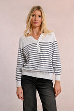 Load image into Gallery viewer, Stripe Henley Top - Blue/White
