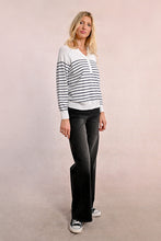 Load image into Gallery viewer, Stripe Henley Top - Blue/White
