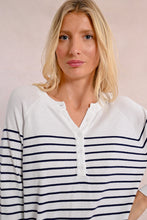 Load image into Gallery viewer, Stripe Henley Top - Blue/White
