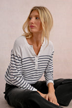 Load image into Gallery viewer, Stripe Henley Top - Blue/White
