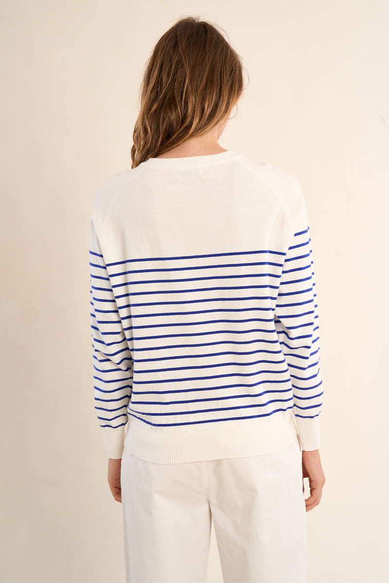 Striped Sweater - Navy
