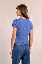 Load image into Gallery viewer, S/S Textured Sweater - Blue
