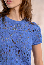 Load image into Gallery viewer, S/S Textured Sweater - Blue
