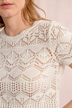 Load image into Gallery viewer, S/S Textured Sweater - Off White
