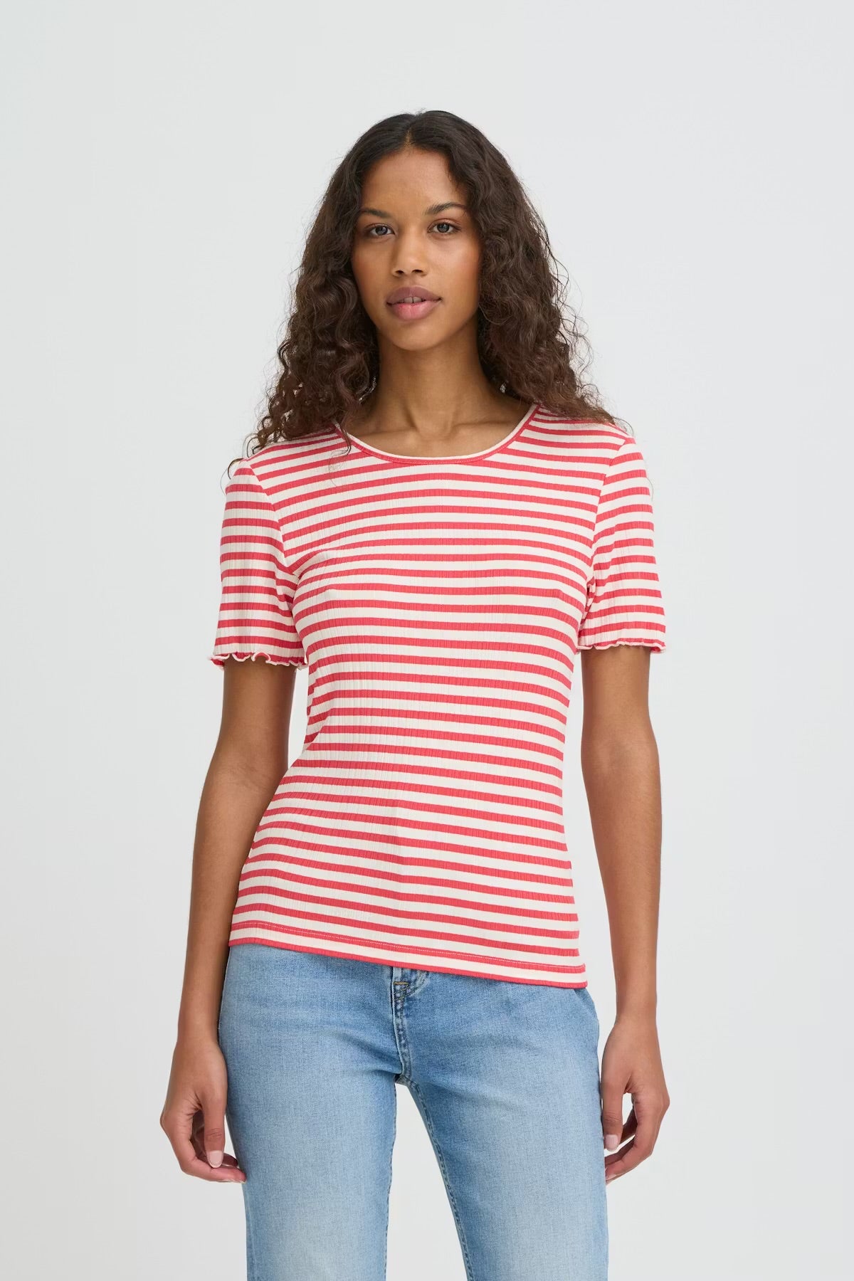 Rib S/S Stripe Tee (two colors)