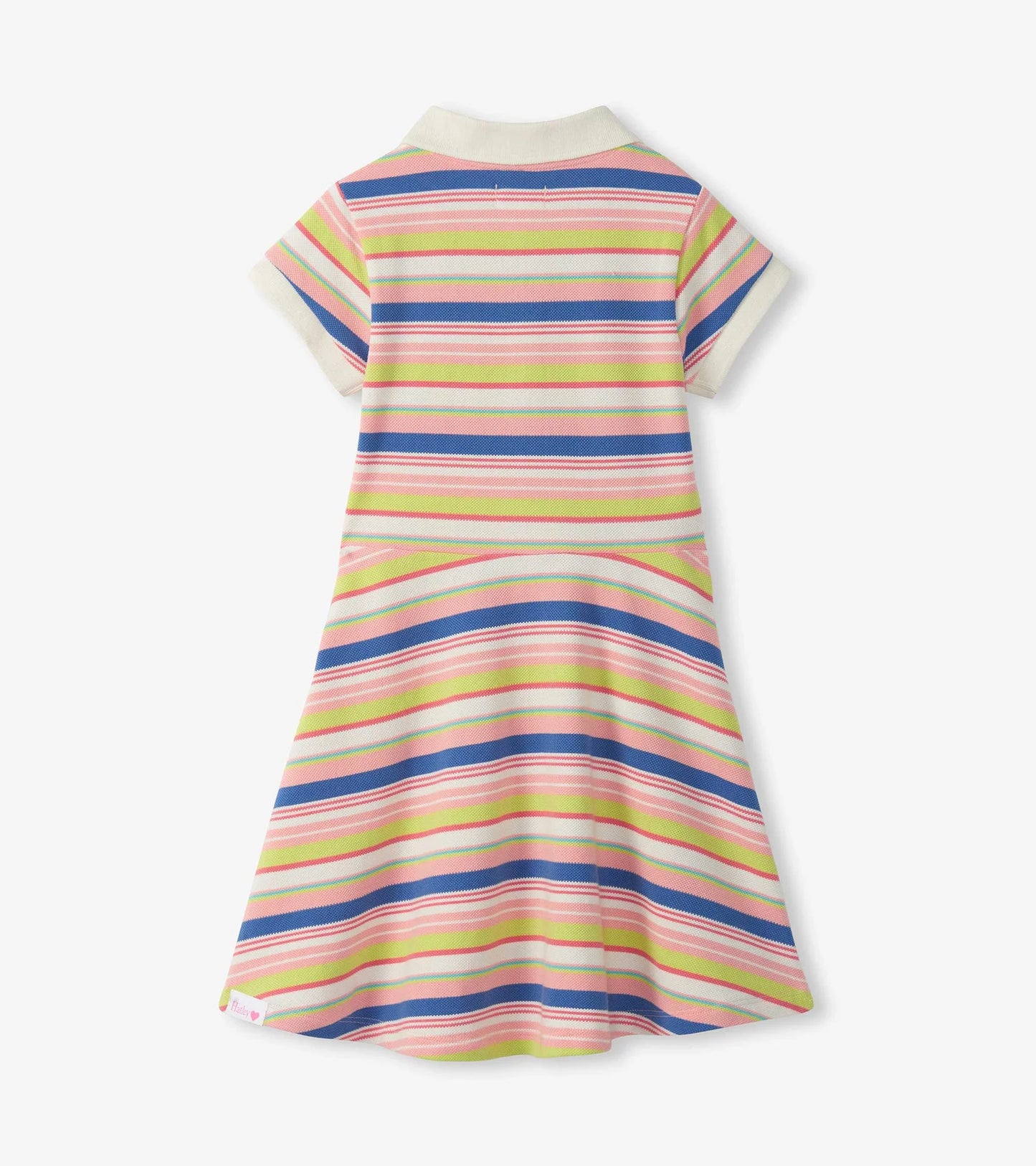 Girls Vintage Camp Stripe Pique Polo Dress