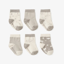 Load image into Gallery viewer, Elephant Non Slip Baby Socks 6pk
