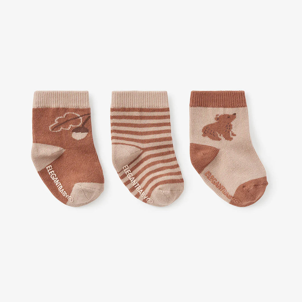 Bear Non Slip Baby Sock Set 3pk