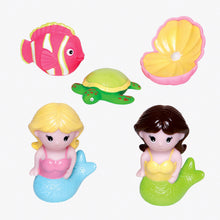 Load image into Gallery viewer, Mermaid Party Squirtie Baby Bath Toys
