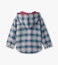 Load image into Gallery viewer, Plaid Lined Hooded Jacket - Charcoal/Maroon
