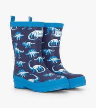 Load image into Gallery viewer, Painted Dinosaurs Matte Rain Boots
