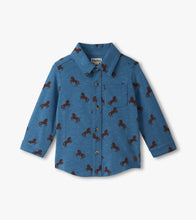 Load image into Gallery viewer, Ranch Horses Button Down Jersey Shirt
