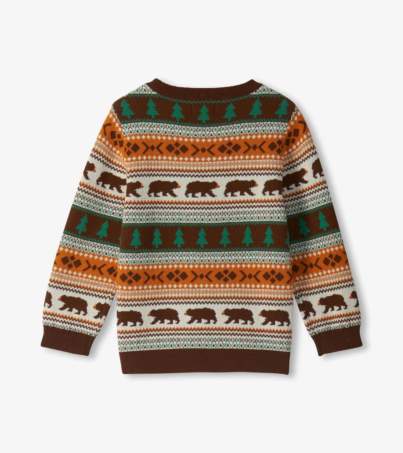 Baby Boys Forest Bear Crew Neck Sweater