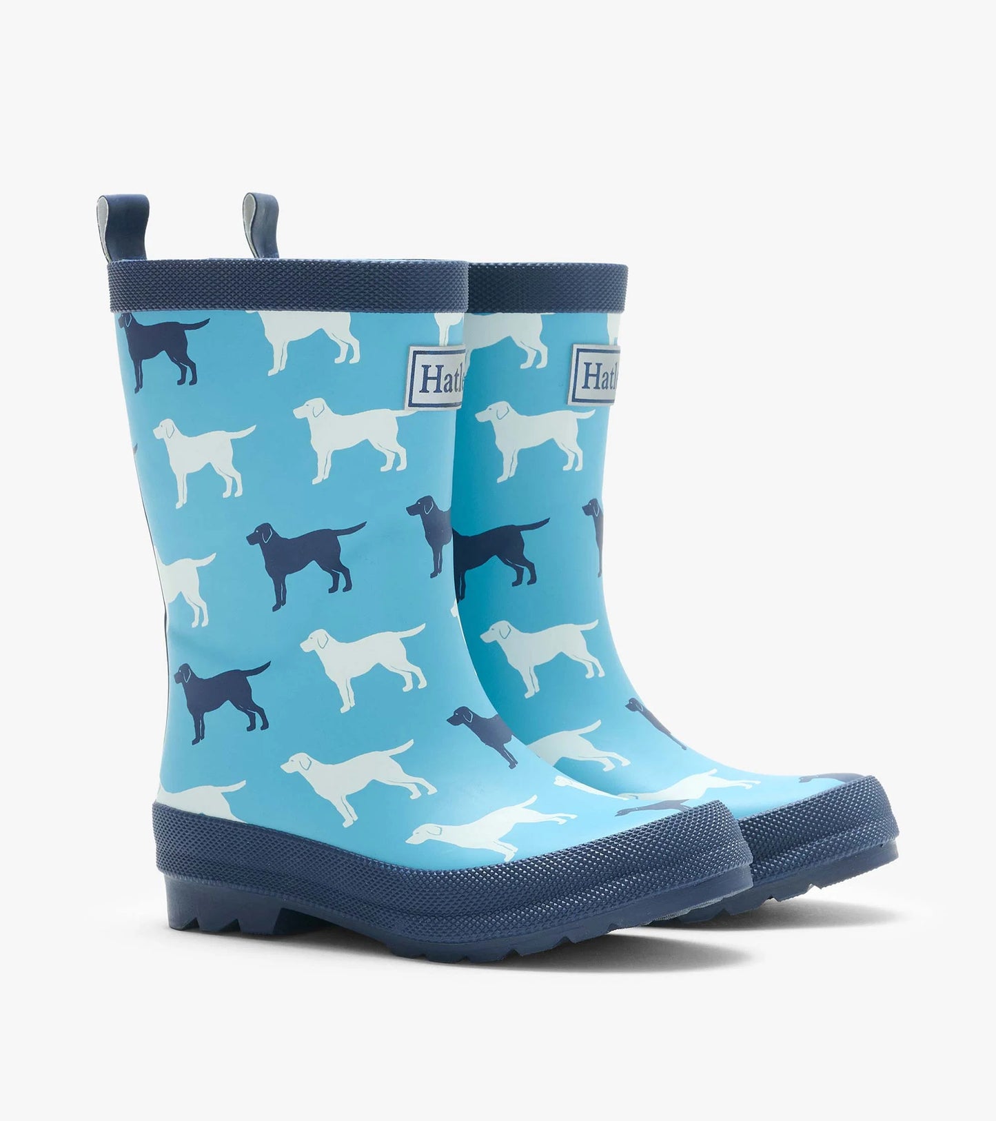 Dog Silhouette Matte Rain Boots