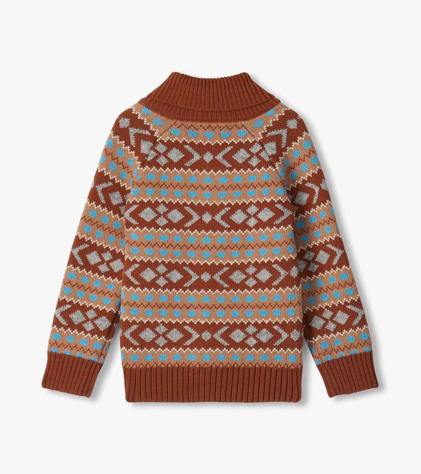 Woodsy Fair Isle Shawl Collar Cardigan