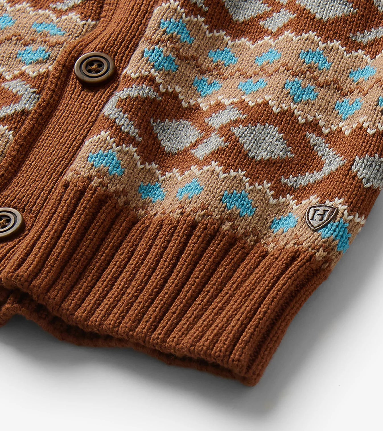 Woodsy Fair Isle Shawl Collar Cardigan