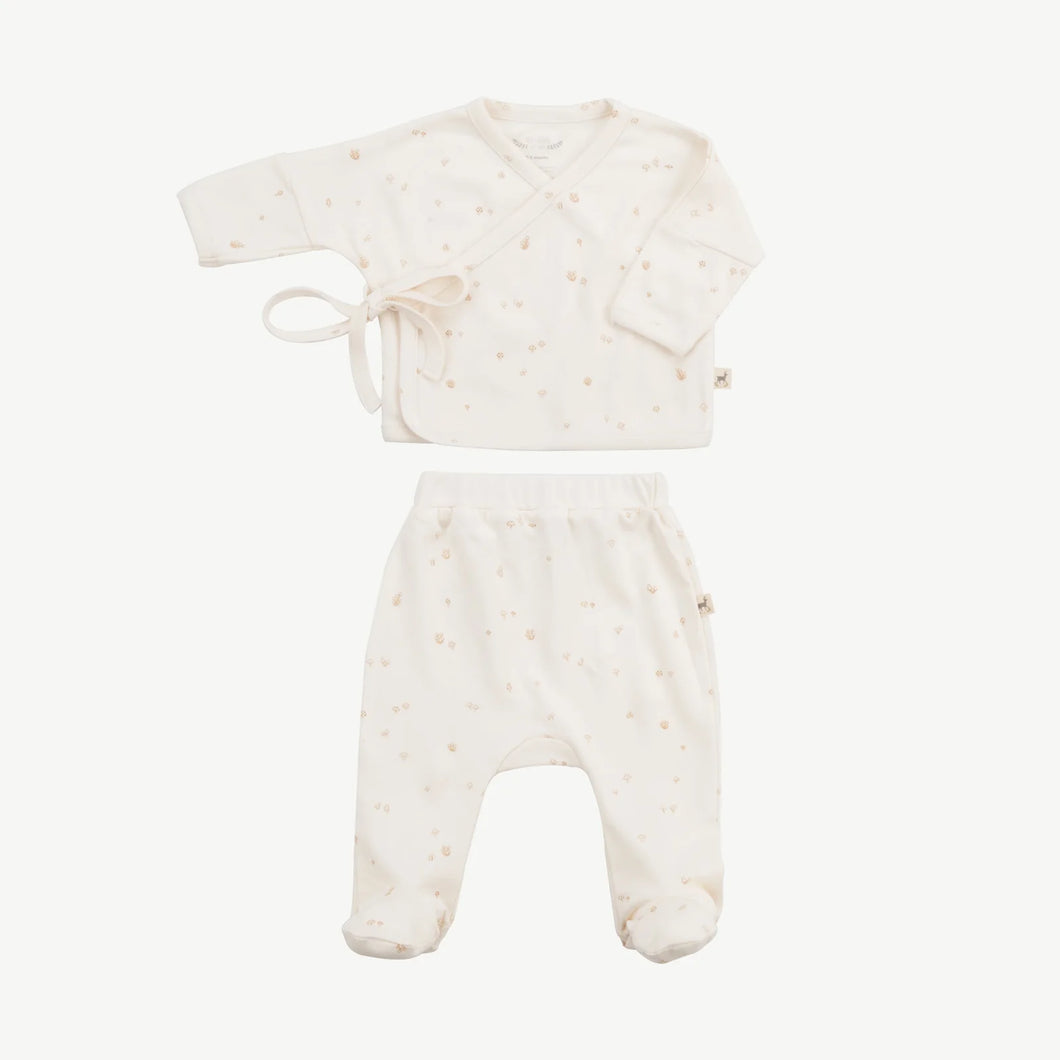 Kimono Top + Pants Set - Mushrooms Ivory