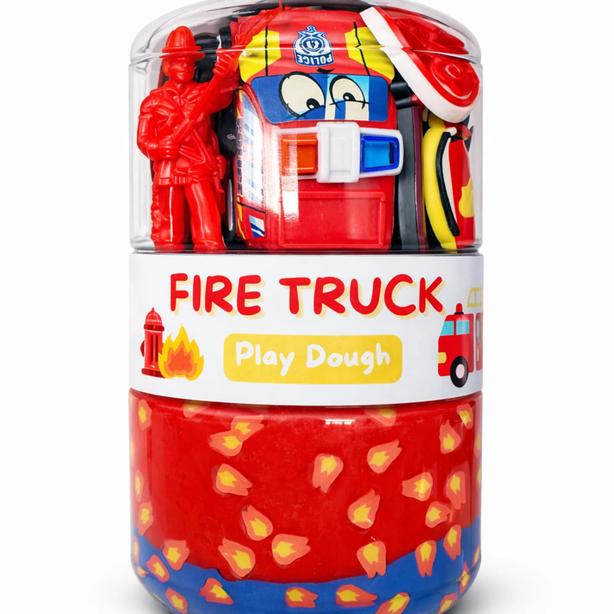 Fire Tuck Play Dough Jar