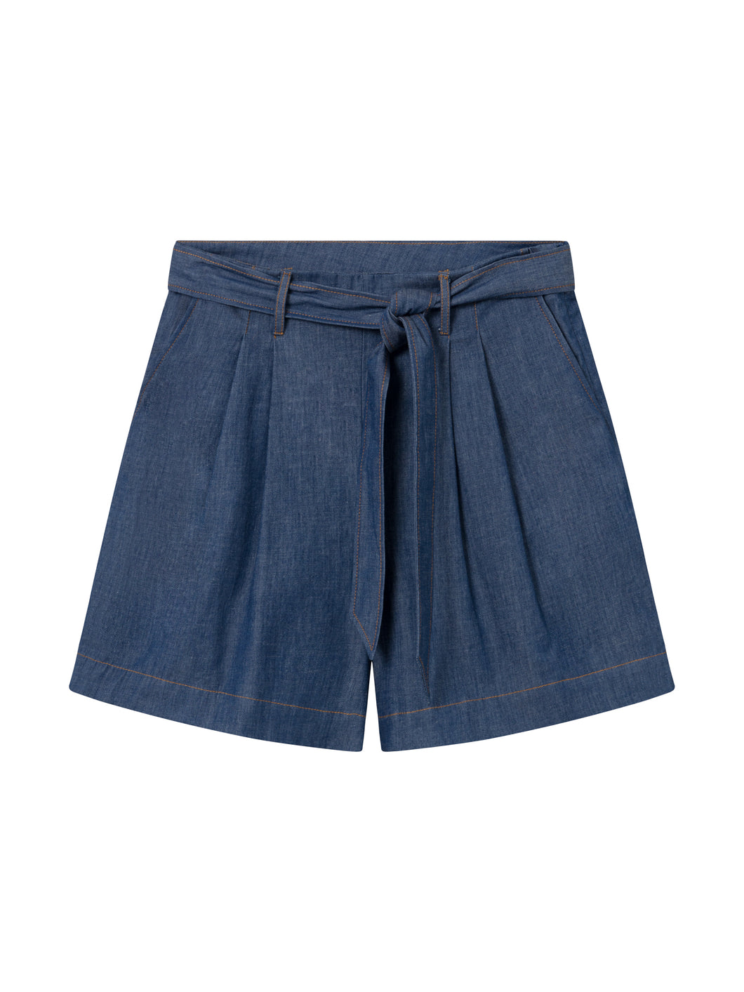 Wide-Leg Denim Shorts - Organic Cotton