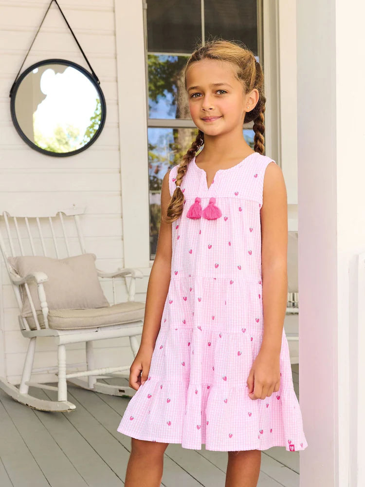 Gingham Berries Layered Tiered Dress